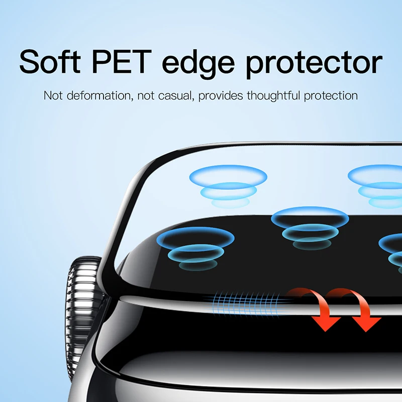 Baseus 0 2 мм Тонкое защитное стекло для Apple Watch 4 5 6 SE 3D полное покрытие закаленное iWatch 3