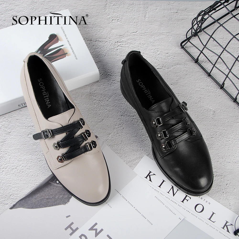 SOPHITINA/Новинка 2019г.Обувь для женщин на плоской подошве Ботиночки модные с