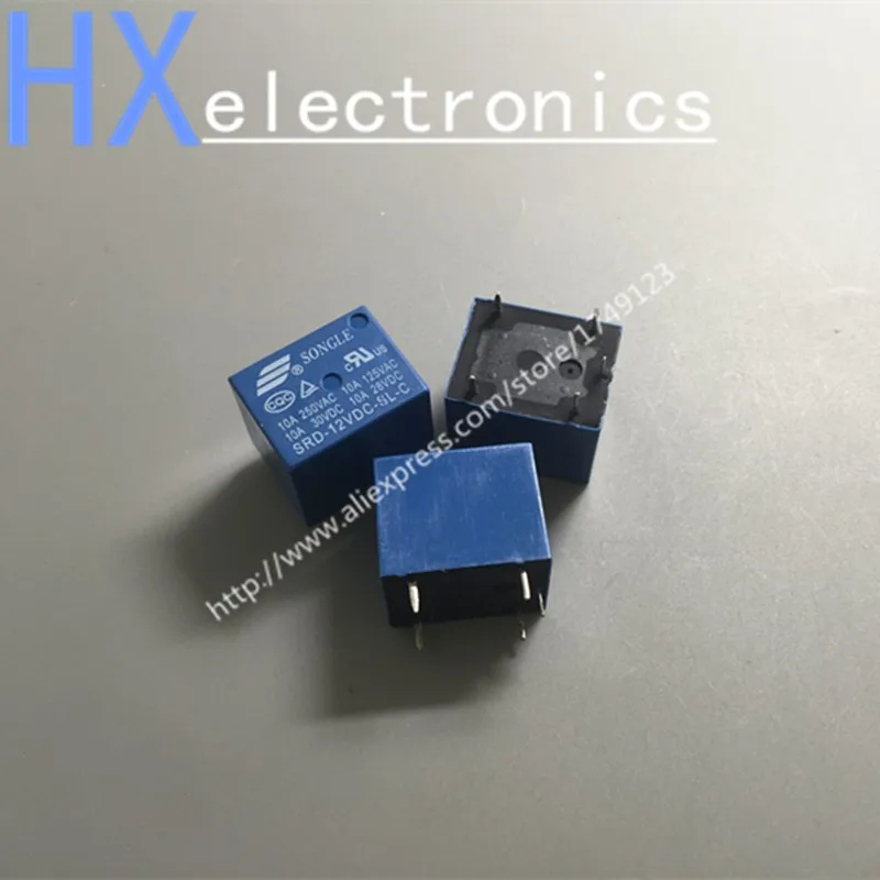 Бесплатная Доставка 5 шт. SRD 12VDC SL C 10A 250V AC Мощность реле PCB Тип T73 12V футов новый