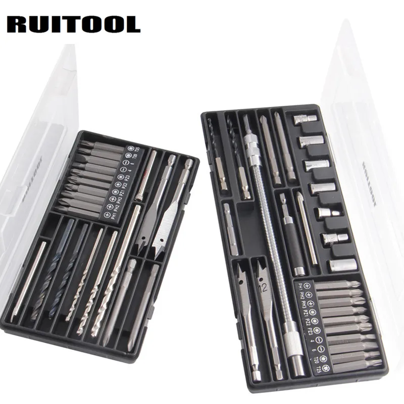 Набор многократных сверл RUITOOL с гнездом гибкий вал 1/4 ''Шестигранная Отвертка