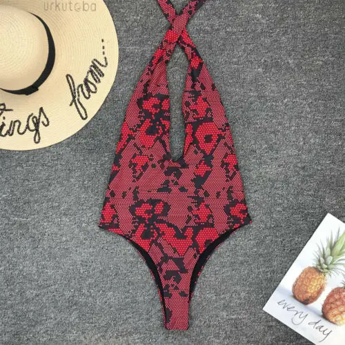 Женское бикини 2019 новое женское с принтом змеиной кожи и чашками пуш-ап пляжная