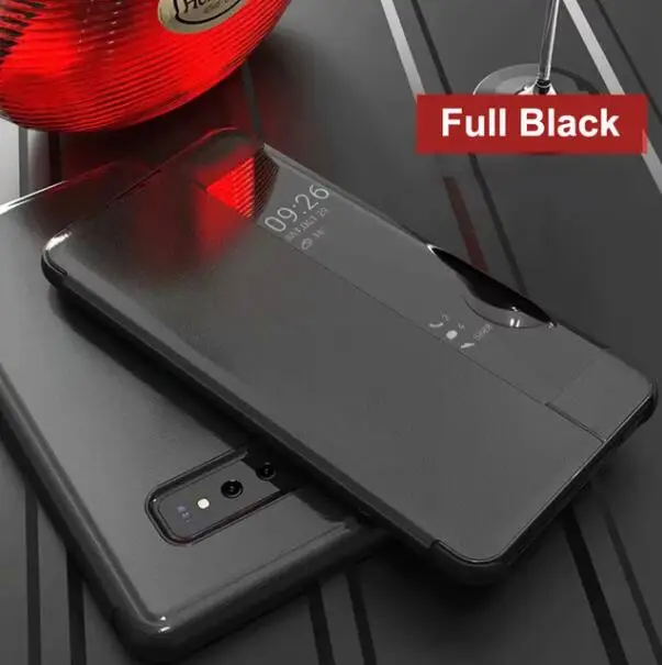 Роскошный кожаный чехол книжка Smart View для Samsung Galaxy A6 2018 подставка PC чехлы Plus