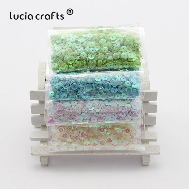 Lucia crafts, 20 г/лот, 5 мм, разные цвета, пластиковые, свободные, с блестками, для дома, вечерние, свадебные, украшения, DIY аксессуары, D0805