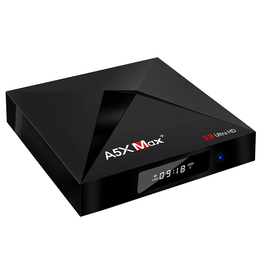 ТВ приставка A5X MAX + Android 8 1 4 Гб 64 2 4G/5G WiFi Bluetooth BT Поддержка 4K телеприставка