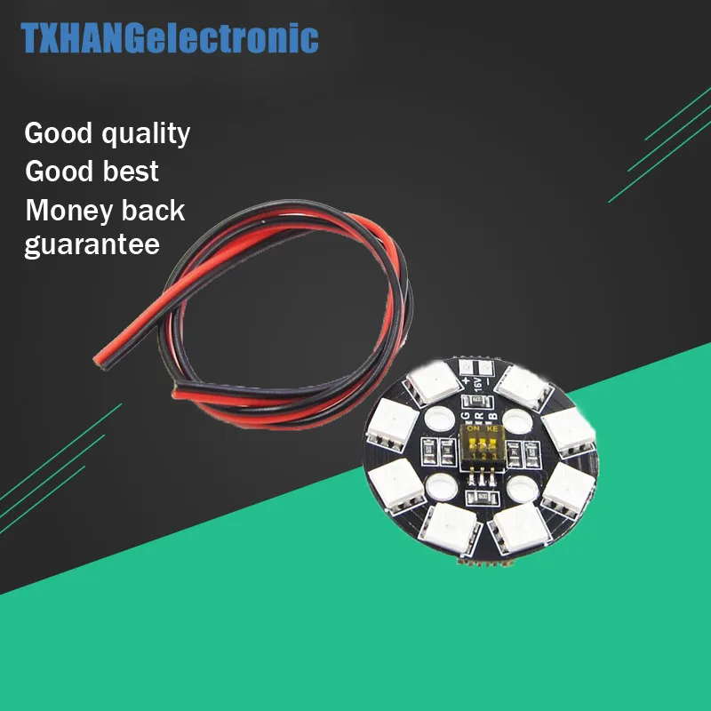 Оптовая продажа интегральных схем Matek RGB5050 LED X6 12V круглая лампа пластина 7 видов