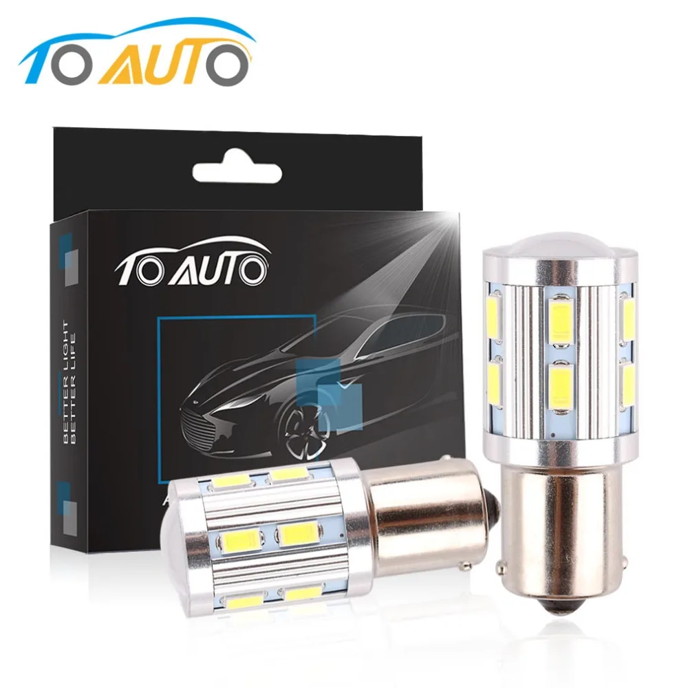 Светодиодная лампа P21W BA15S 2 шт. 1156 светодиодов чип 12 SMD 5730 автомобильный тормозной