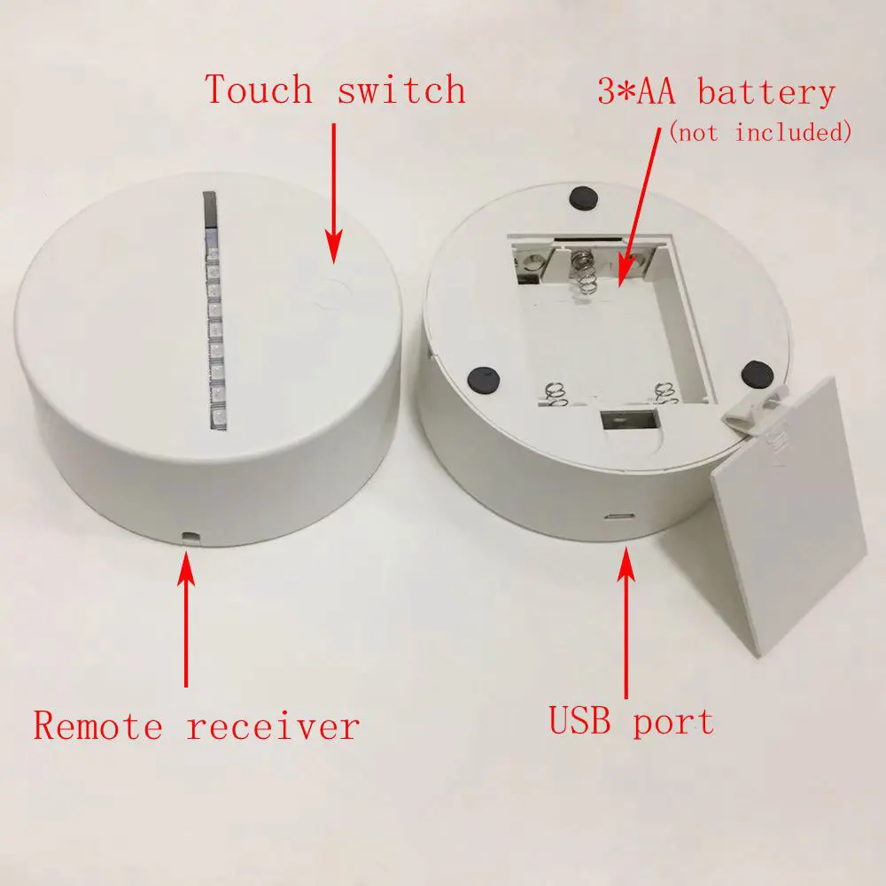 3D светодиодный ночник, Космическая Звезда, 7 цветов, сменный USB Сенсорный переключатель, голограмма, новинка, лампа для украшения дома, визуальный подарок
