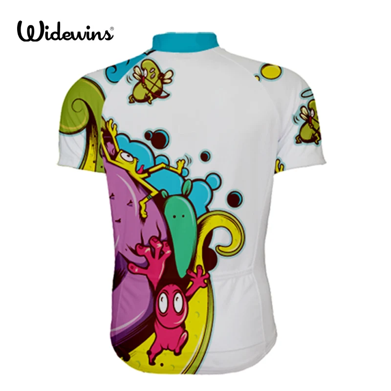 Спортивный костюм для велоспорта с мультяшным монстром короткий рукав топ