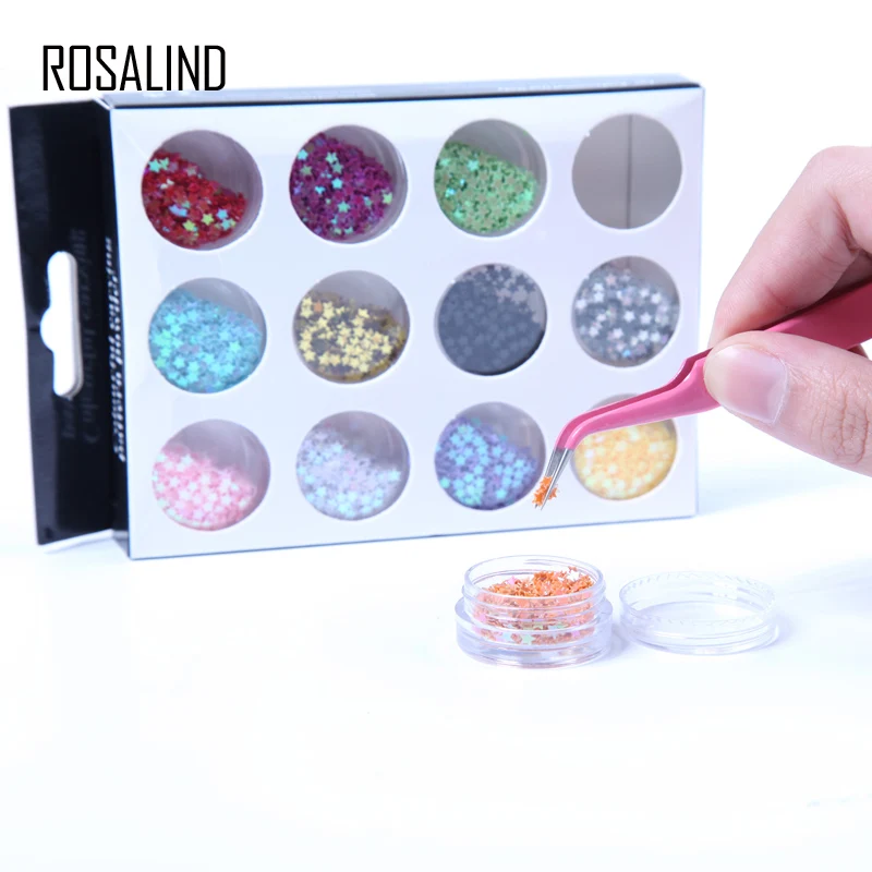 Гвозди для ногтей ROSALIND 3D Стразы дизайна украшения Смешанные аксессуары в