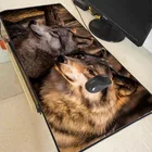 Большой игровой коврик для мыши Mairuige с изображением волка светильник леса, дикой природы, с фиксирующим краем, игровой коврик для мыши для CSGO, DOTA, LOL