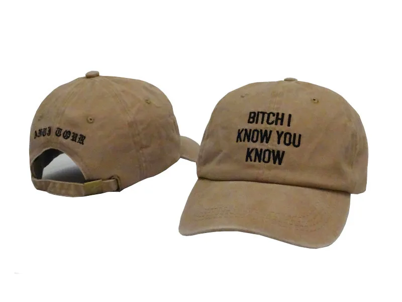 Рианна шляпы сука я знаю вы знаете с надписью Dad Hat Анти Тур Бейсбол Кепки хип хоп