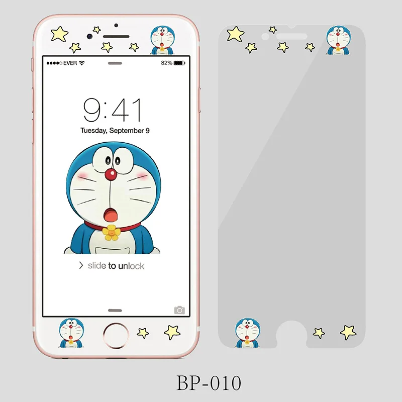 Renda Милая Мелодия одна деталь Sakura momoko Doraemon для iPhone 6 6 S 7 8 Plus Закаленное стекло протектор экрана закругленные края 2.5D