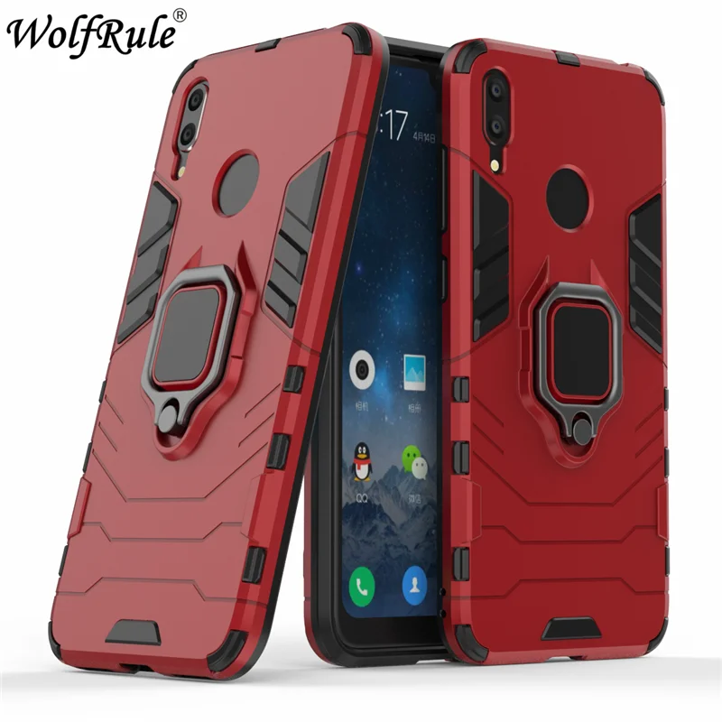 Автомобильный Чехол-держатель для Huawei Y7 2019 чехол 3 в 1 прочный с магнитным