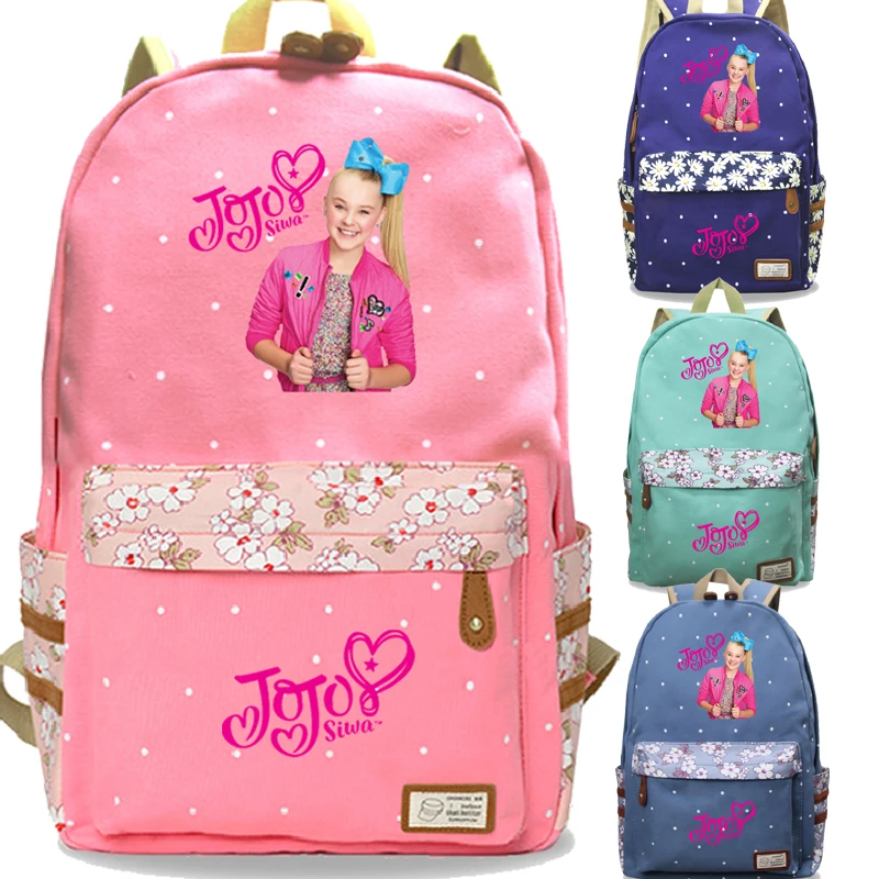 Casual Jojo Siwa Students Boys Girls Back to School Gift Backpack Men Women Laptop Bags Fashion New High Quality Travel Backpack