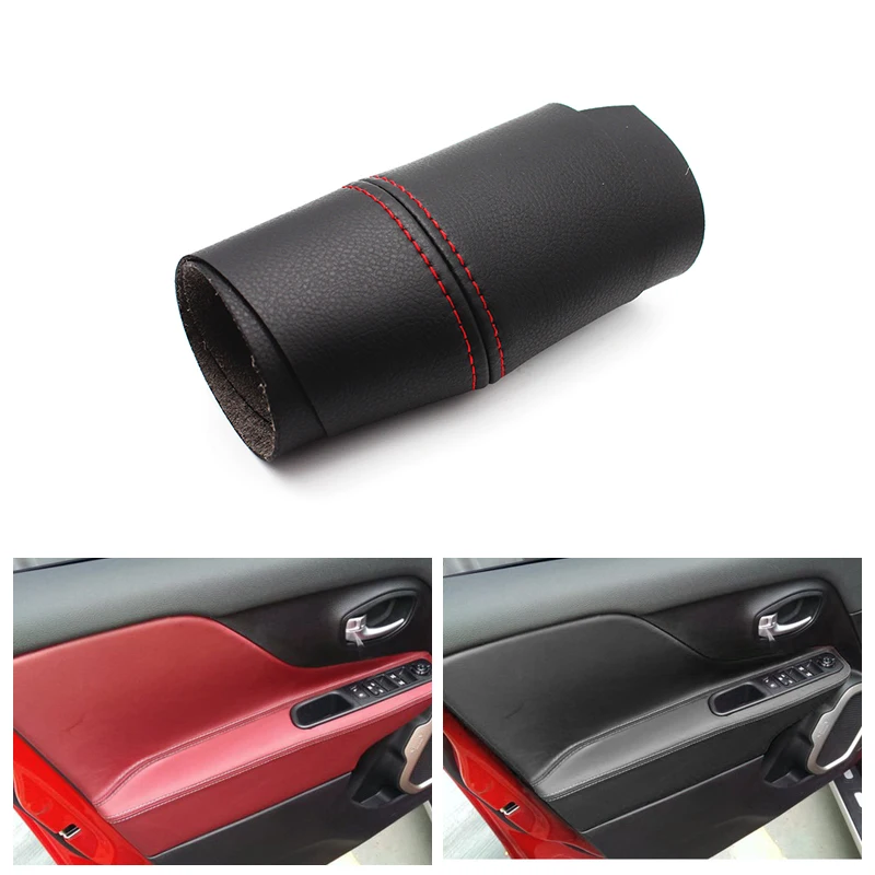 

4pcs Car Microfiber Leather Interior Door Armrest Panel Cover Protective Trim For Jeep Renegade 2015 2016 2017