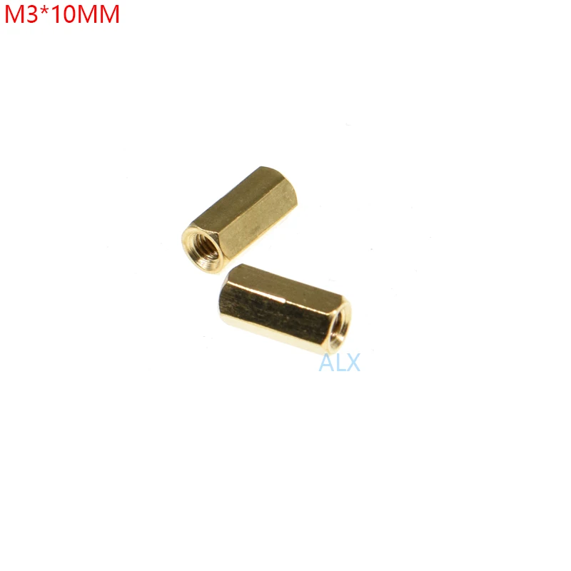 50 шт. M3 * 10 мм Шестигранная головка полый Медный столб с резьбой высота