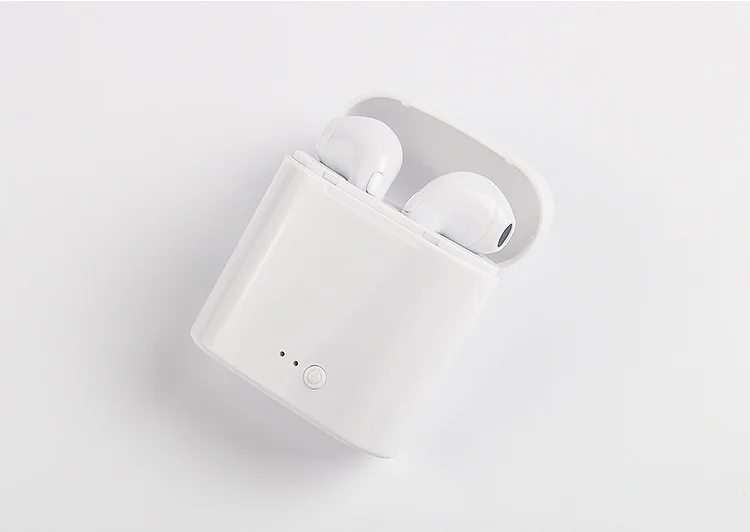 I7 tws беспроводные bluetooth-наушники, bluetooth-гарнитура с микрофоном, спортивные наушники для телефона Apple xiaomi, беспроводные наушники - Цвет: White