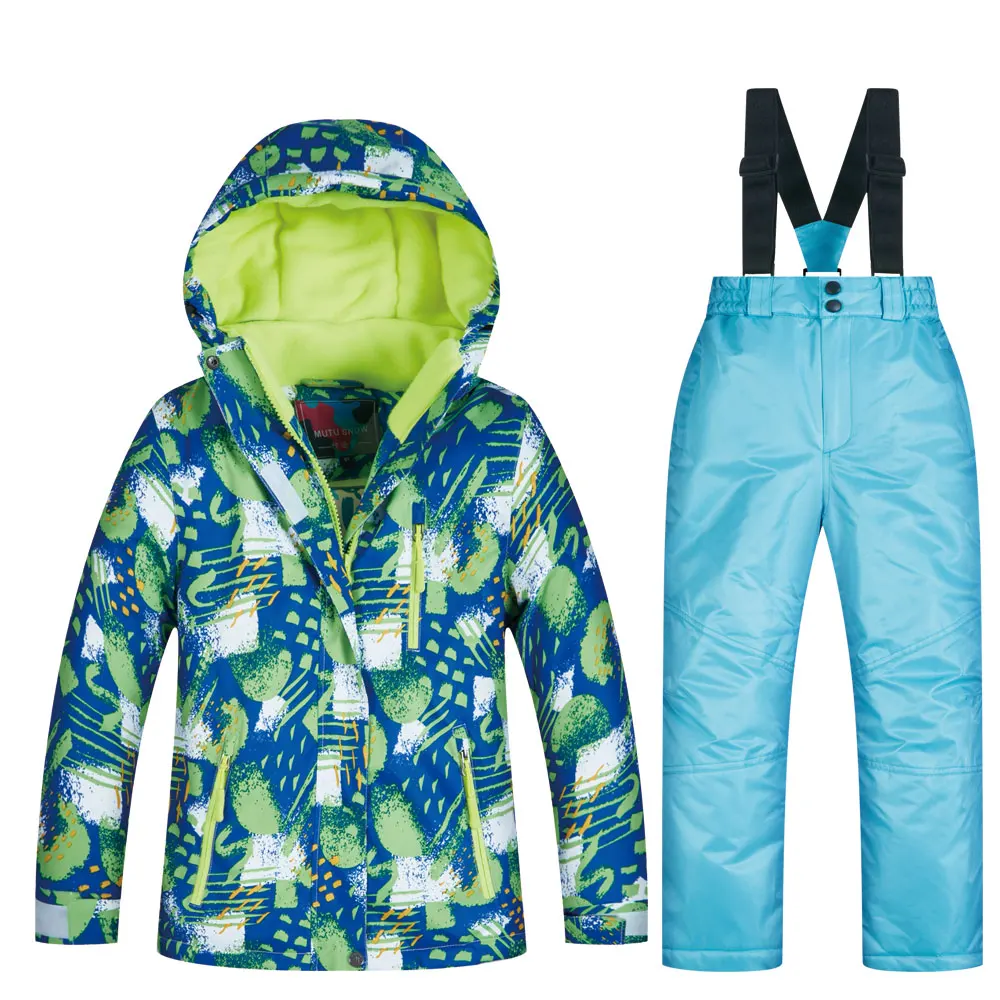 Лыжный костюм для мальчиков зимняя детская ветрозащитная Водонепроницаемая