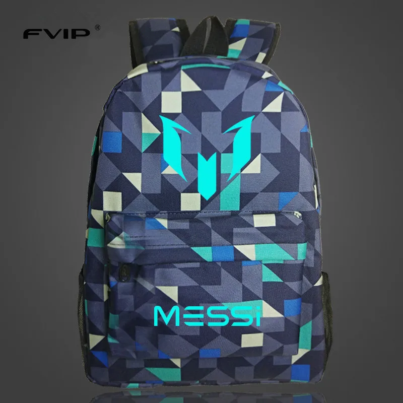 Рюкзаки для подростков школьные ранцы с логотипом Месси мужчин и мальчиков