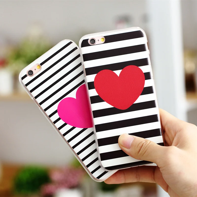 DS-LOVEHUI чехол для телефона с милым сердцем iphone 6 7 8 Модный задней панели Твердый s 5S SE