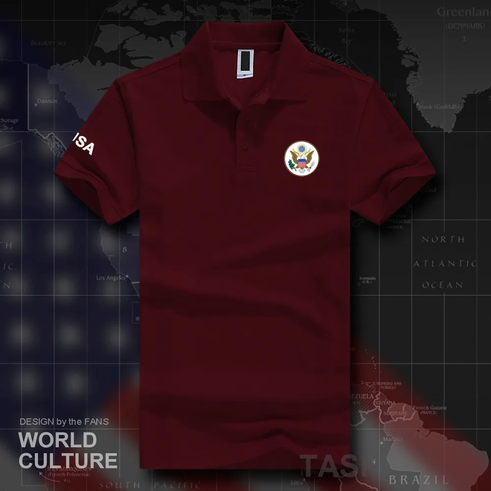Соединенные Штаты Америки США футболки поло мужские с коротким рукавом белые