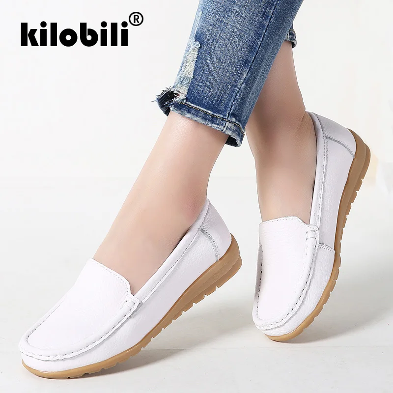 Kilobili/2019 г. весенние женские балетки из натуральной кожи на плоской подошве