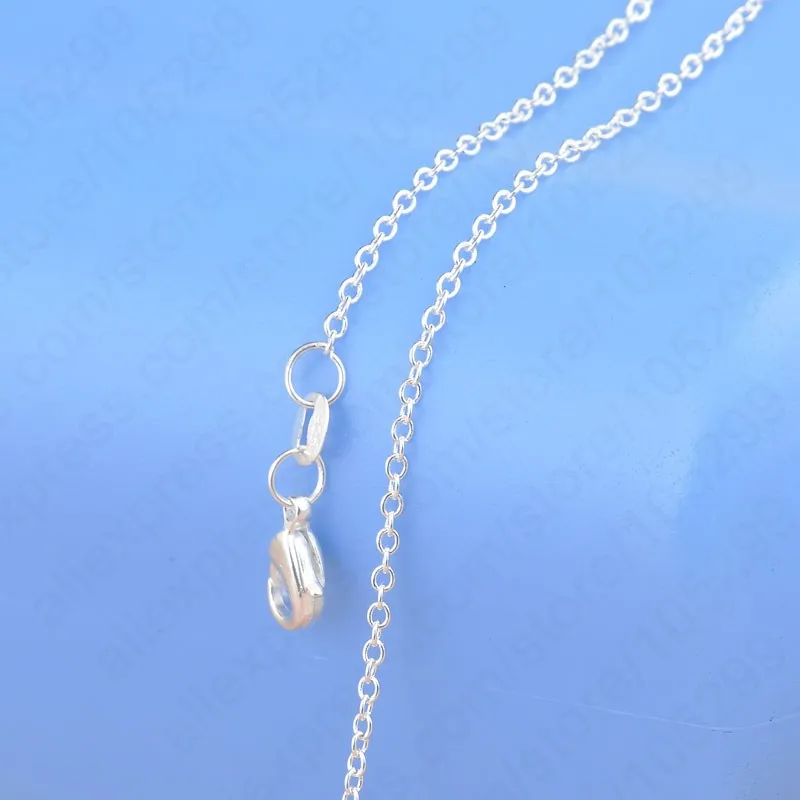 

New Arrivals 1 PCS Findings 16"-30" Necklace Chains O 925 Sterling Silver Link Rolo Chain+Lobeter Clasp Pendant Cheap