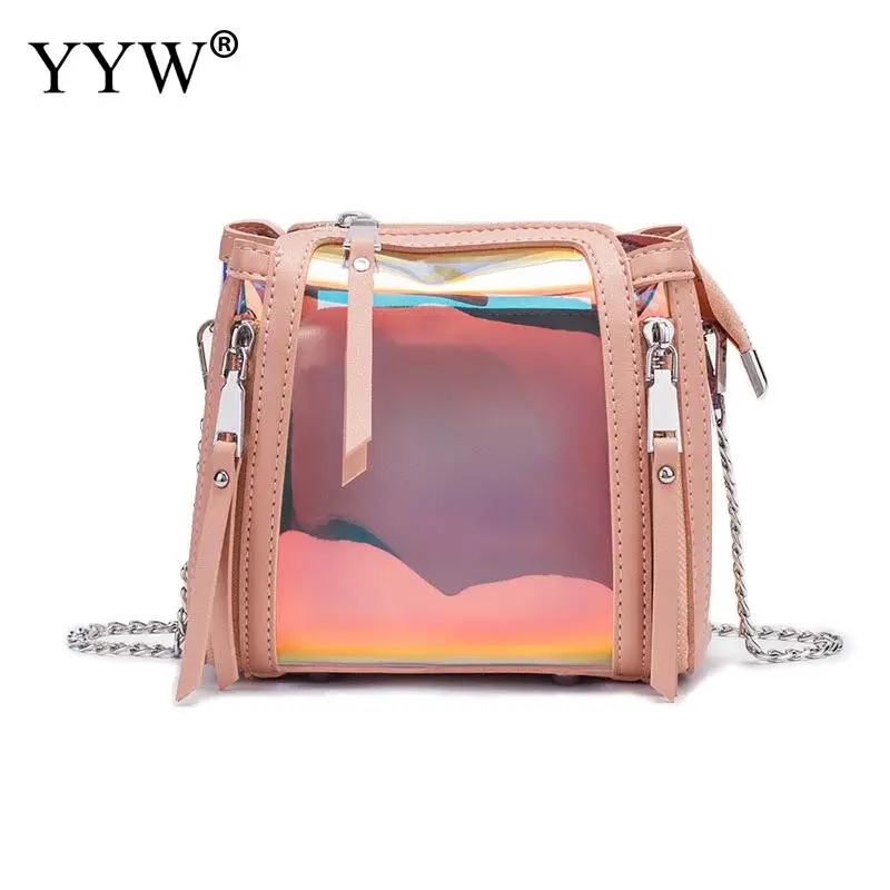 

Women Small Square Crossbody Shoulder Bag Pvc Messenger Bags Female Transparent Handbag 2019 New Arrive 2pcs/Set Bolso Mujer