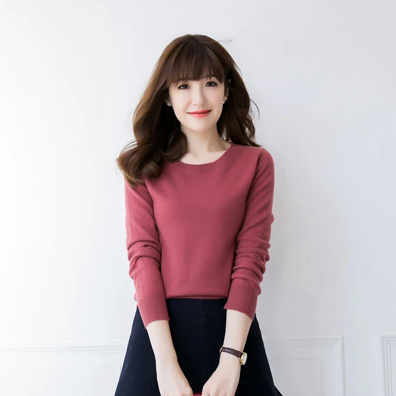 Женские свитера пуловер высокого качества Женская 100% кашемировая трикотажная
