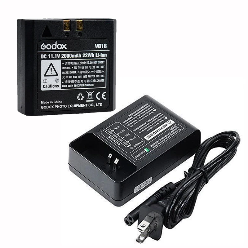 Godox оригинальный VB18 2000MAH запасной литий ионный аккумулятор VC 18 зарядное