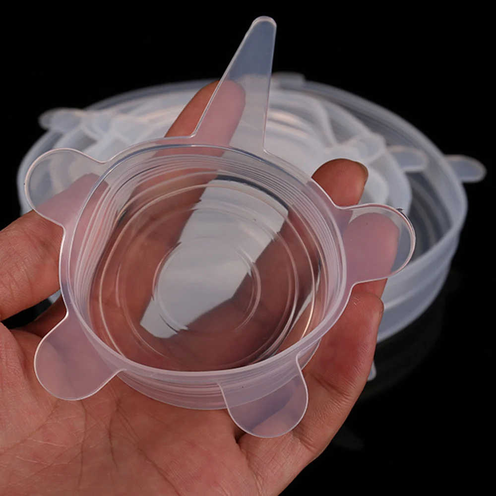 6 шт./компл. многофункциональная силиконовая крышка для еды уплотнение вакуумная