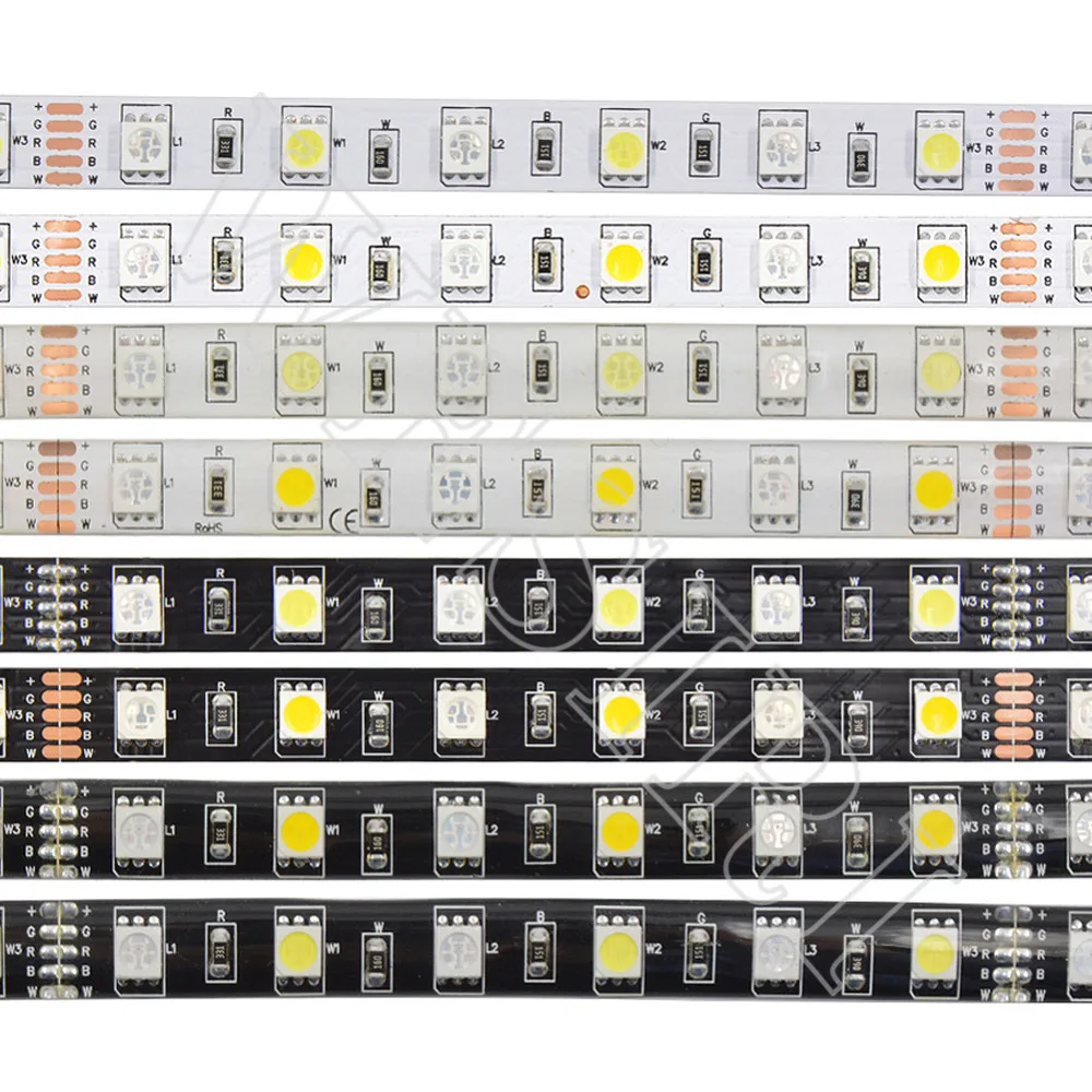 5050 RGBW разноцветная Светодиодная лента DC 12 V/24 V Гибкая лампа RGB + белый/RGB теплый