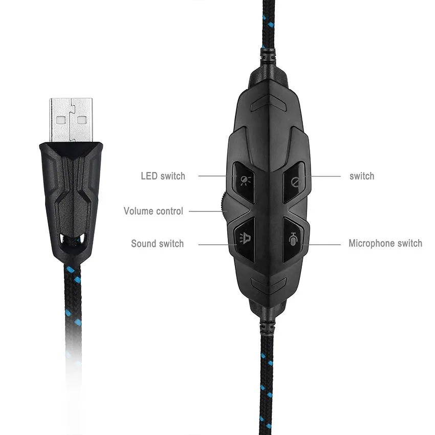 ONIKUMA K2 Игровые наушники casque 7 1 канальный звук стерео USB Проводная гарнитура с