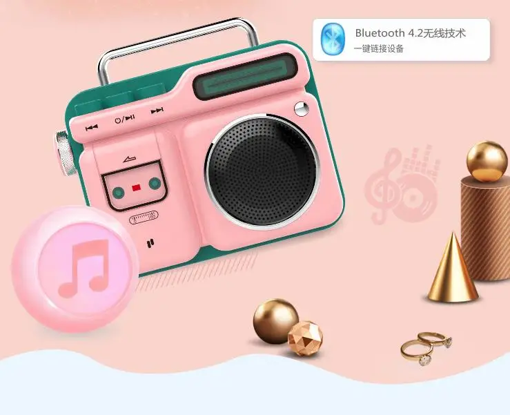 Xiaomi Bluetooth динамик литературный мини-динамик ретро радио портативный Прохладный каменный динамик