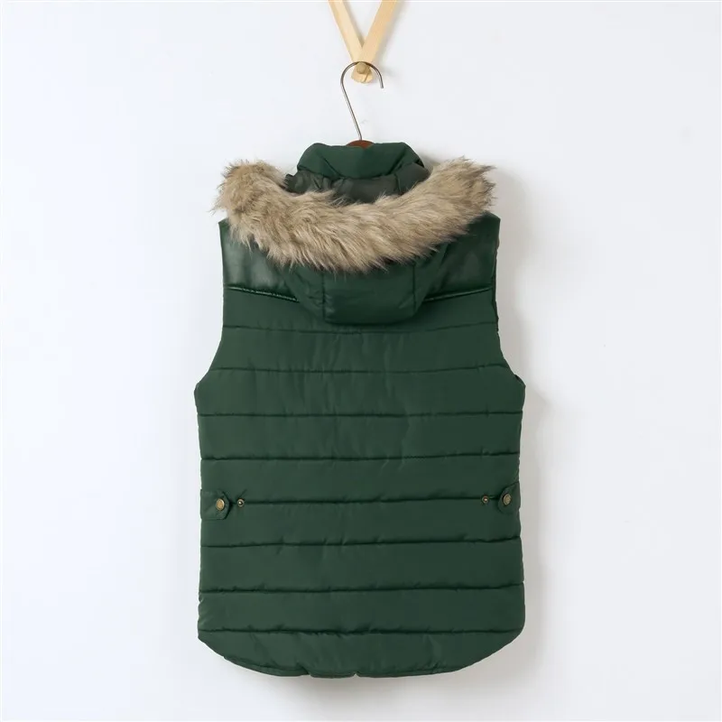 2017 Модные женские зимние пальто Куртка короткая Меховой Воротник Капюшоном