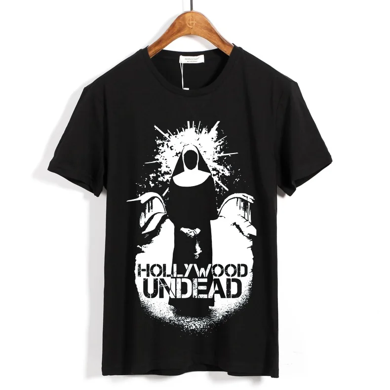 

13 designs vintage HOLLYWOOD UNDEAD Rock Brand White black shirt mma fitness Metal Cotton streetwear skateboard rocker