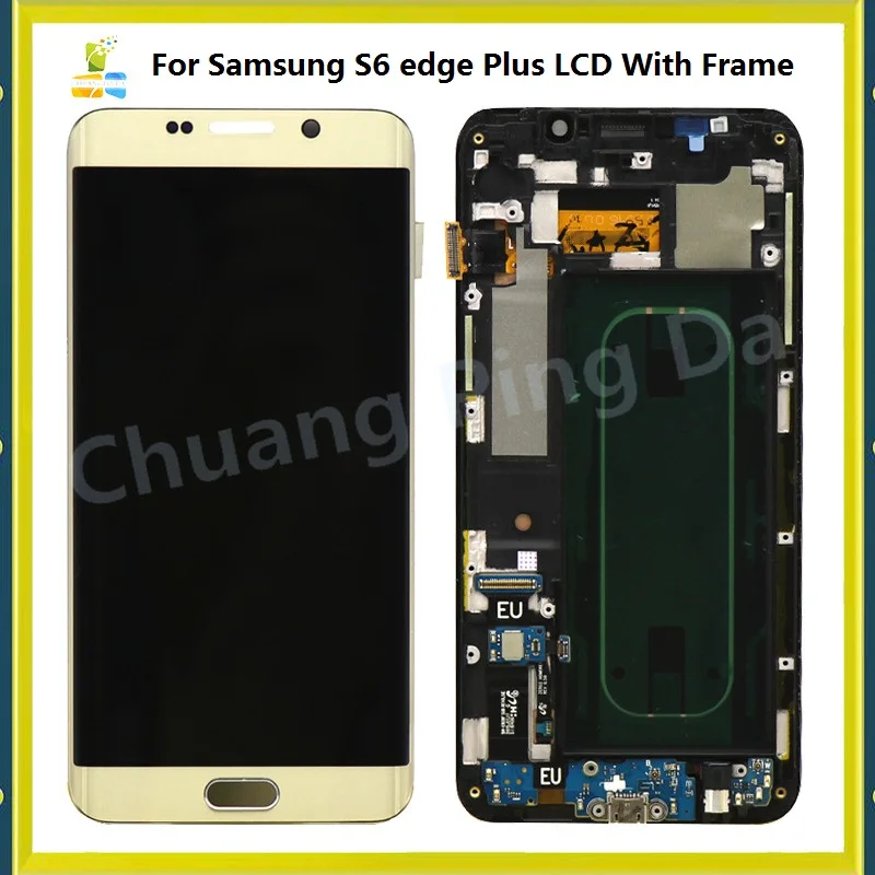 Для samsung Galaxy S6 Edge Plus, ЖК-дисплей G928 G928F, SM-G928F дисплей+ рамка, сенсорный экран, запасная сборка для samsung S6 EdgePlus