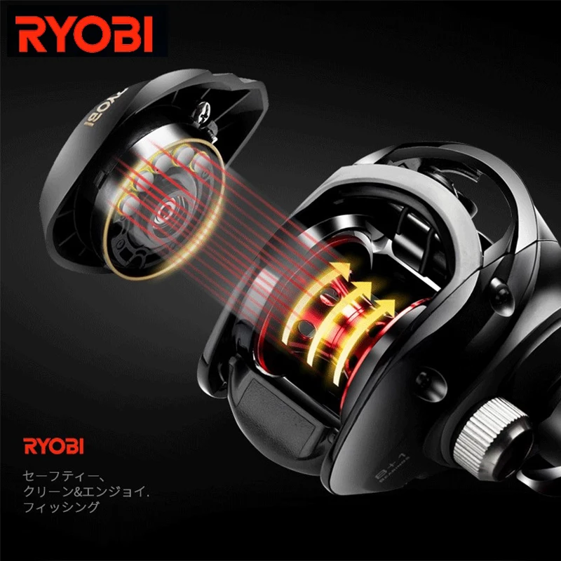 Ryobi открытая спортивная рыбалка шестерни комплект Спиннинг удочка для
