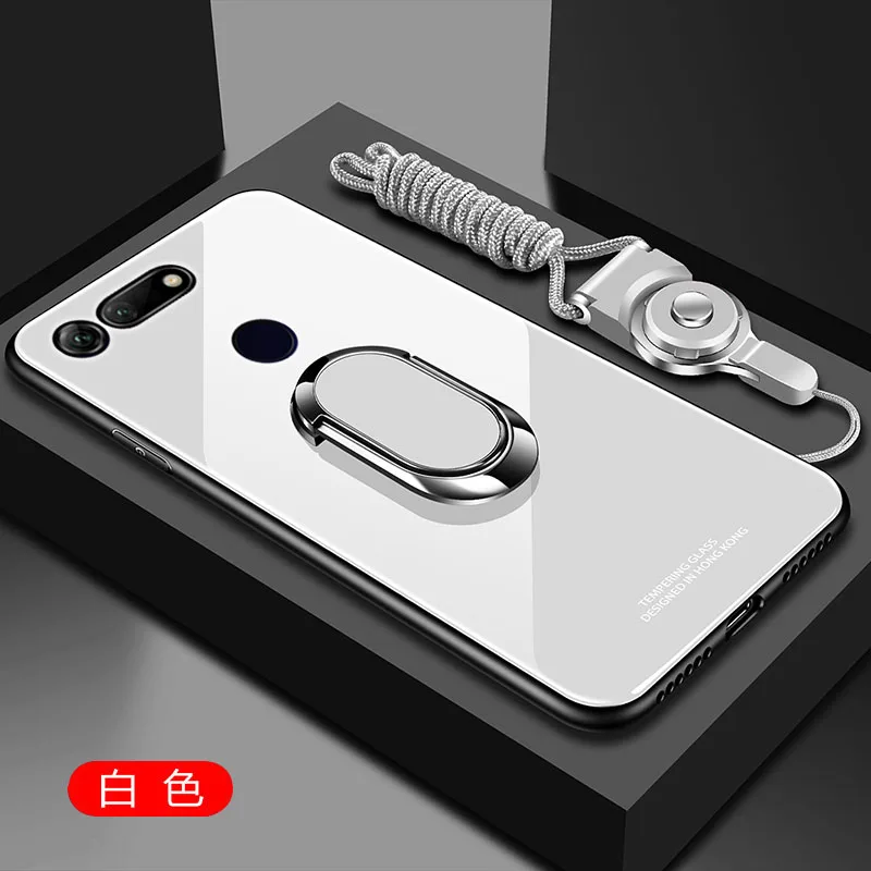 Для huawei honor V20 чехол из твердого закаленного стекла с кольцом-подставкой Магнитный защитный чехол на заднюю панель для huawei honor view 20 оболочка