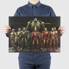 34 Горячие Marvel/DC Фигурки игрушки Мстители 4 эндшпиль Железный человек Капитан Америка Человек-паук Винтаж крафт-бумага домашний декор детские игрушки - Цвет: 34