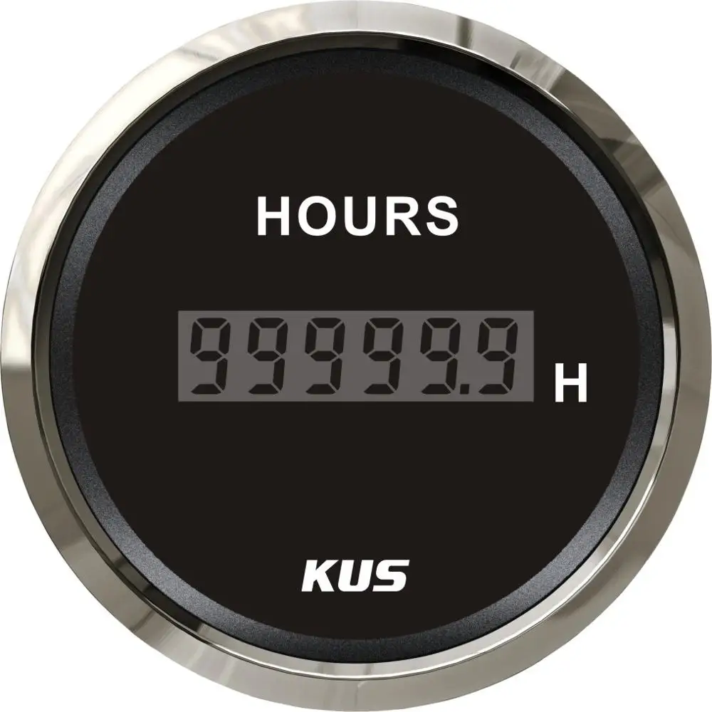 BS KUS гарантия счетчик моточасов с Подсветка 52 мм(") 12 V/24 V - Цвет: BS