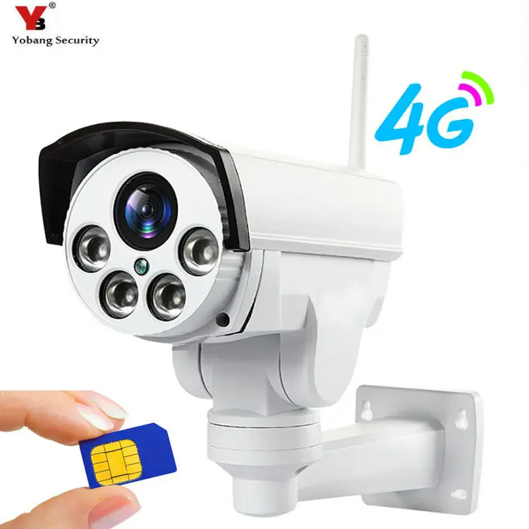 YoBang камера безопасности 4G sim карта 2MP 1080P HD наружная Draadloze Wifi IP видеонаблюдения