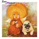 Ever Moment DIY Алмазная вышивка крестиком ангел ребенок рукоделие домашний декор горный хрусталь мозаика 5D алмазная вышивка ASF612