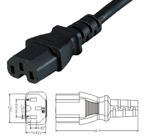 Бесплатная доставка компьютерный кабель IEC32 питания для сервера PDU/UPS C14 C21 Male 16A/250V
