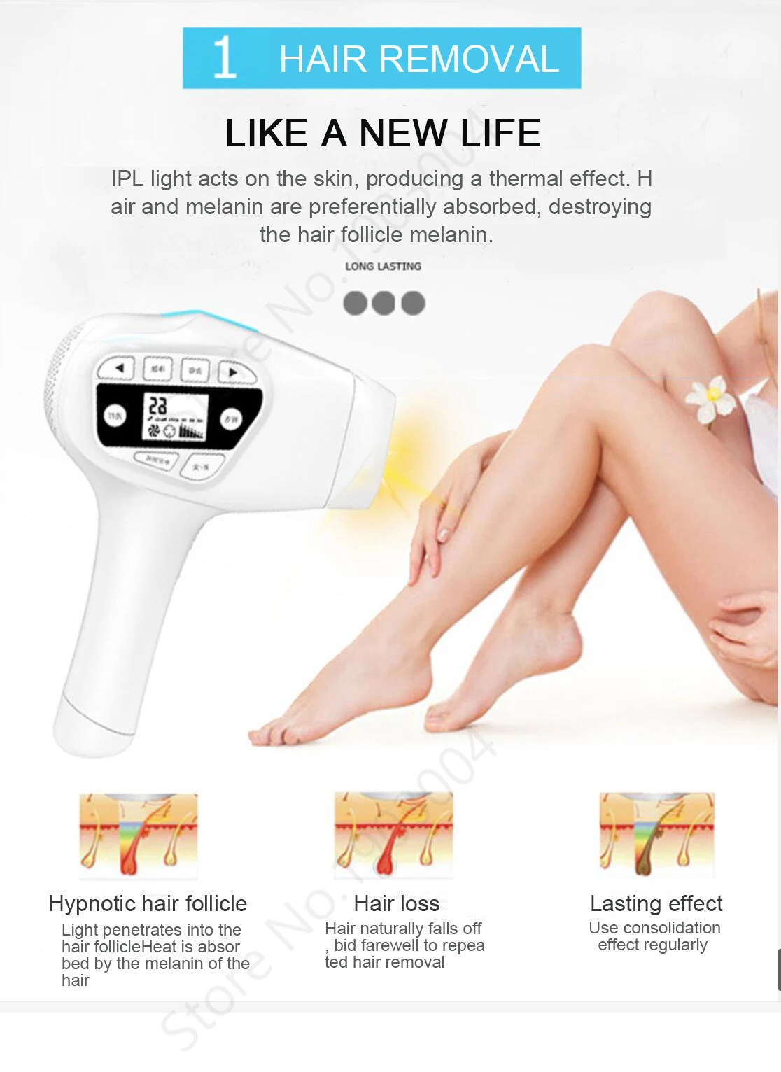 4в1 IPL постоянный лазерный эпилятор для волос WPL Lazer Epilasyon Pulse Epilation бикини ноги омоложение лица массажер