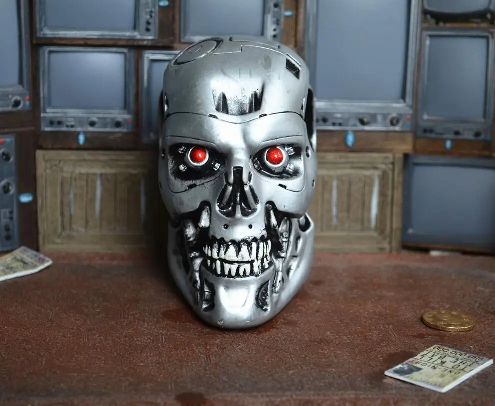 Экшн фигурка Терминатор 5 T800 1 шт. 14 см кукла 1:2 серебряная голова скелета
