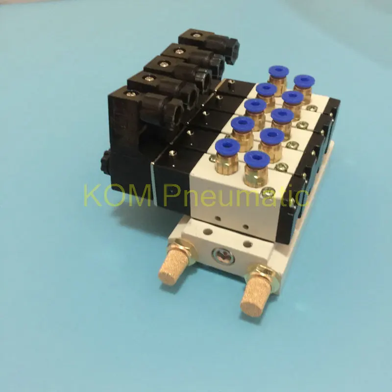 Комплект 5-ходовых соленоидных клапанов bsp 4V210-08 1/4 дюйма 6/8 мм DC 12/24 В AC 110/220 |