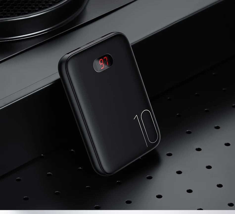 USAMS 10000 мАч Внешний аккумулятор для iPhone Mini Pover Bank 10000 мАч светодиодный дисплей внешний аккумулятор повербанк Быстрая зарядка