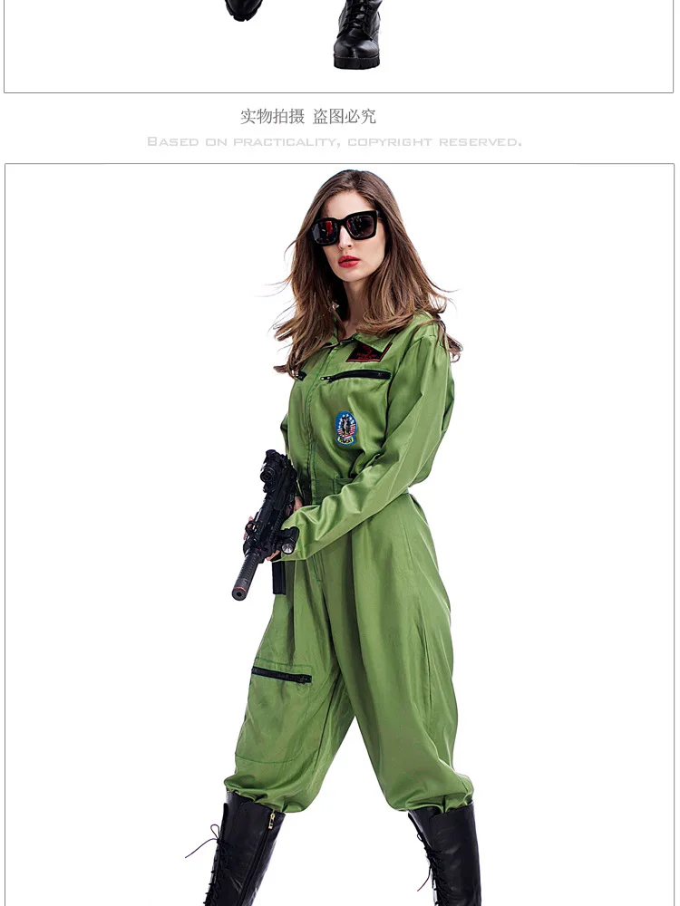 S-XL Хэллоуин женский пилоты костюм для Для женщин спецназ полиции АРМИЯ SWAT форма Косплэй карнавал Пурим маскарад платье