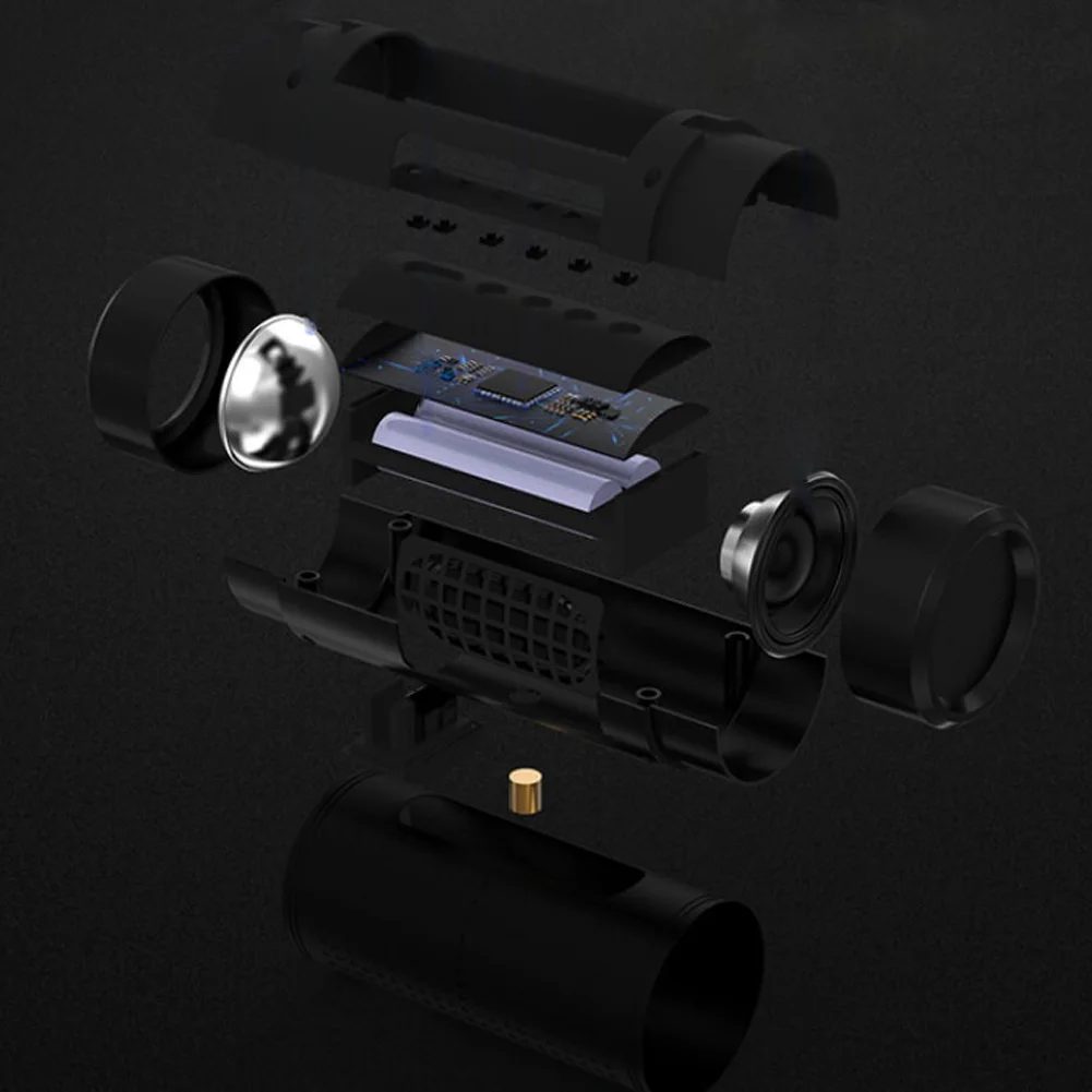 Outdoor Bluetooth Speaker Wireless Bicycle 5200mAh Power Bank Super Bass Loudspeaker Music Player LED Flashlight Bike | Электроника